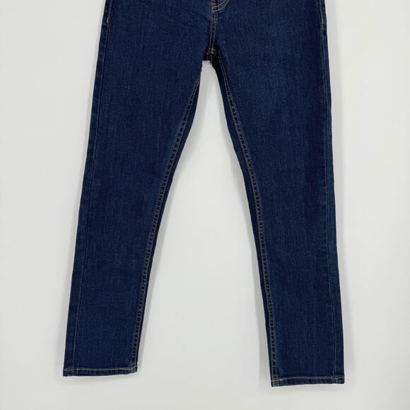 Levi's 502 Boy Regular Fit‎ Taper Leg Jeans Blue Denim Dark Wash Size 12 - Picture 3 of 9